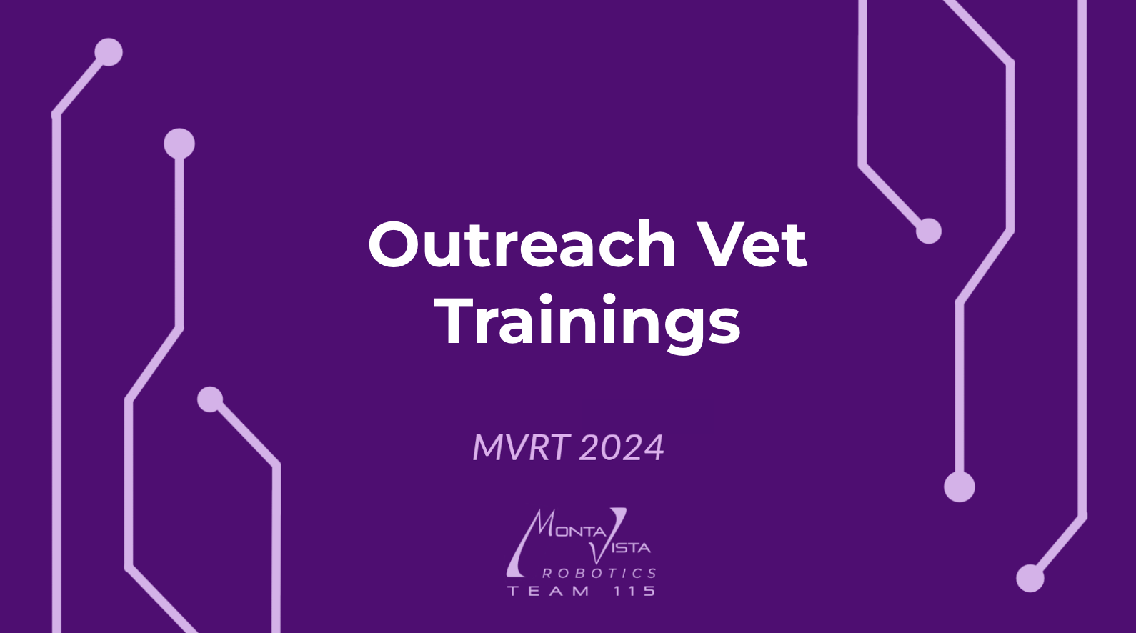 Outreach Vet Trainings